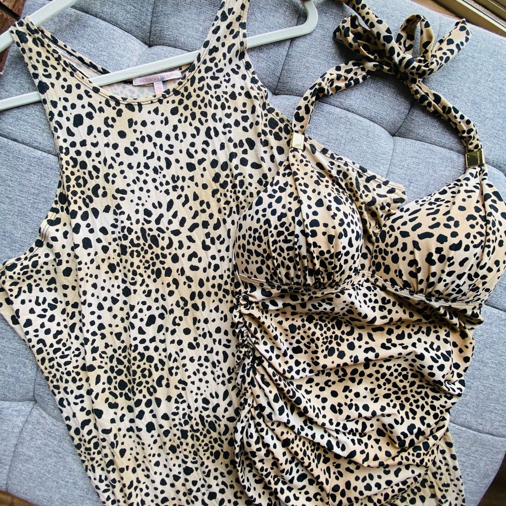 Victoria’s Secret LEOPARD Swimsuit & Cover-up Set